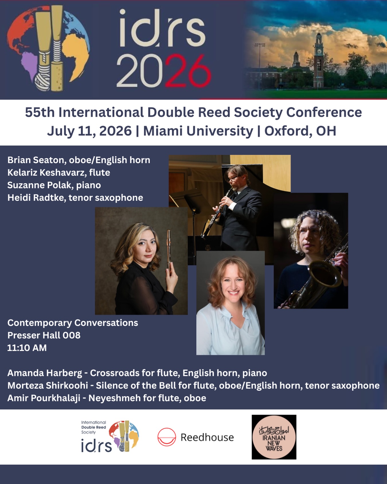 Amir Pourkhalaji kelariz keshavarz idrs 2026 Miami Oxford usa America امیر پورخلجی کلاریز کشاورز